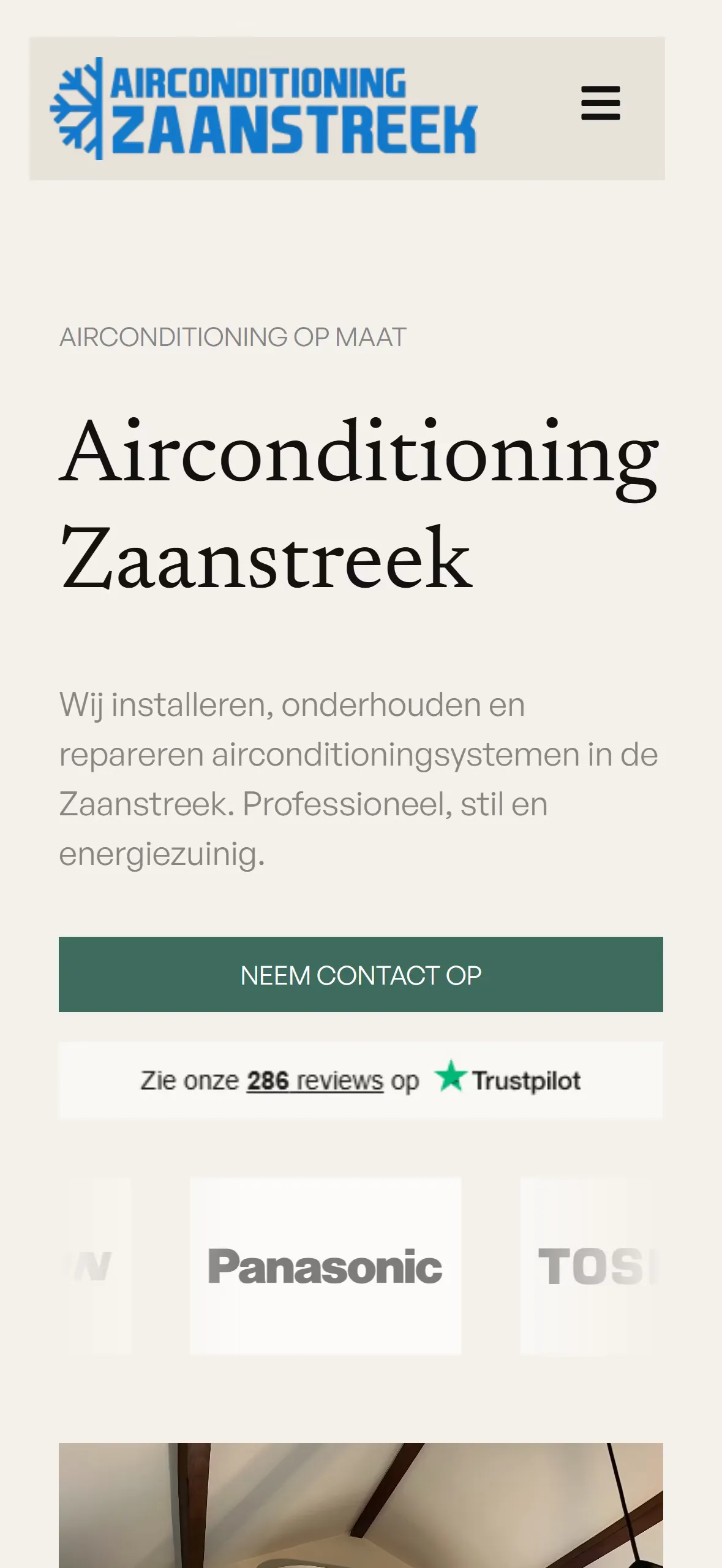 Dezelfde pagina op een telefoon