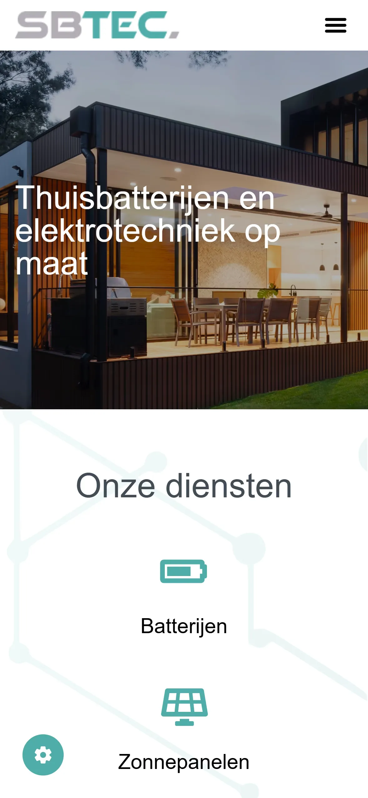 Dezelfde pagina op een telefoon